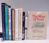 9x Books on Fishing - Trout Fishing Sourcebook 1996 Mark D Williams, The Illustrated Salar the