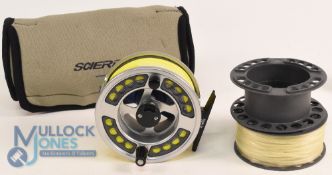 Modula 96 alloy cassette trout fly reel with 2 spare cassettes, 3 5/8