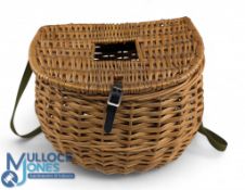 Wicker Fishing /Game Bag, wicker creel complete with straps signs of light use