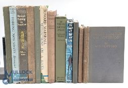 12x Period Fishing Books: a good collection of H/b books to include Reflections On A River Howard