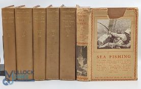 6x The Lonsdale library Fishing books, to include River Management, Sea Fishing x2 one with a D/J,