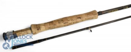 Hardy Alnwick Richard Walker Farnborough carbon trout fly rod - 9ft 2pc line 7/8#, uplocking reel