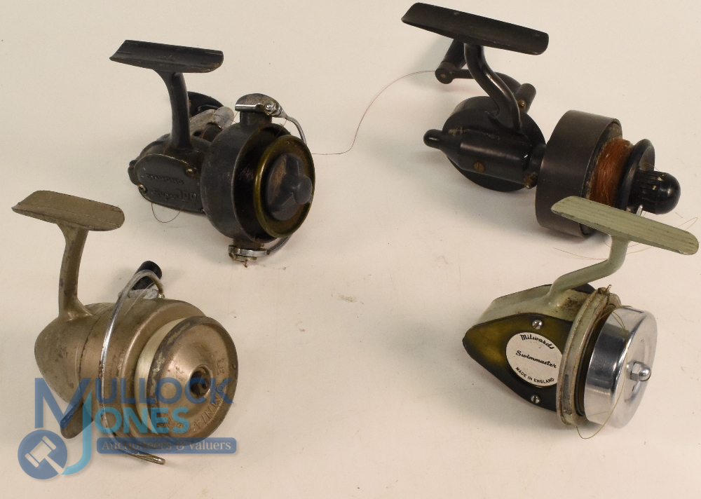 4x Various spinning reels features Milwards Swimmaster LHW, a Diamond Super 700 LHW, full bail - Image 2 of 2