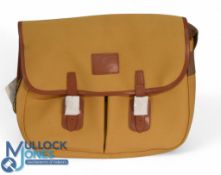 Hardy canvas and leather HBX classic bag - canvas leather edged bag with one internal large pocket