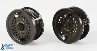 A pair of Leeds Magnum 200D alloy salmon fly reels - 4