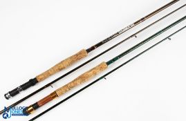Olympic carbon trout fly rod 10ft 2pc, line 8/9#, down locking reel set, lined rings throughout,