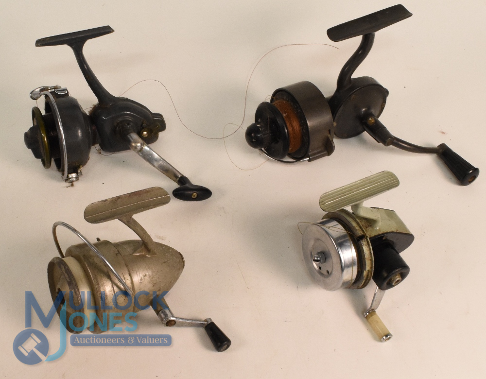 4x Various spinning reels features Milwards Swimmaster LHW, a Diamond Super 700 LHW, full bail