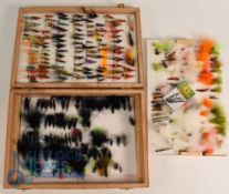 A large wooden fly box with lift out tray - 12