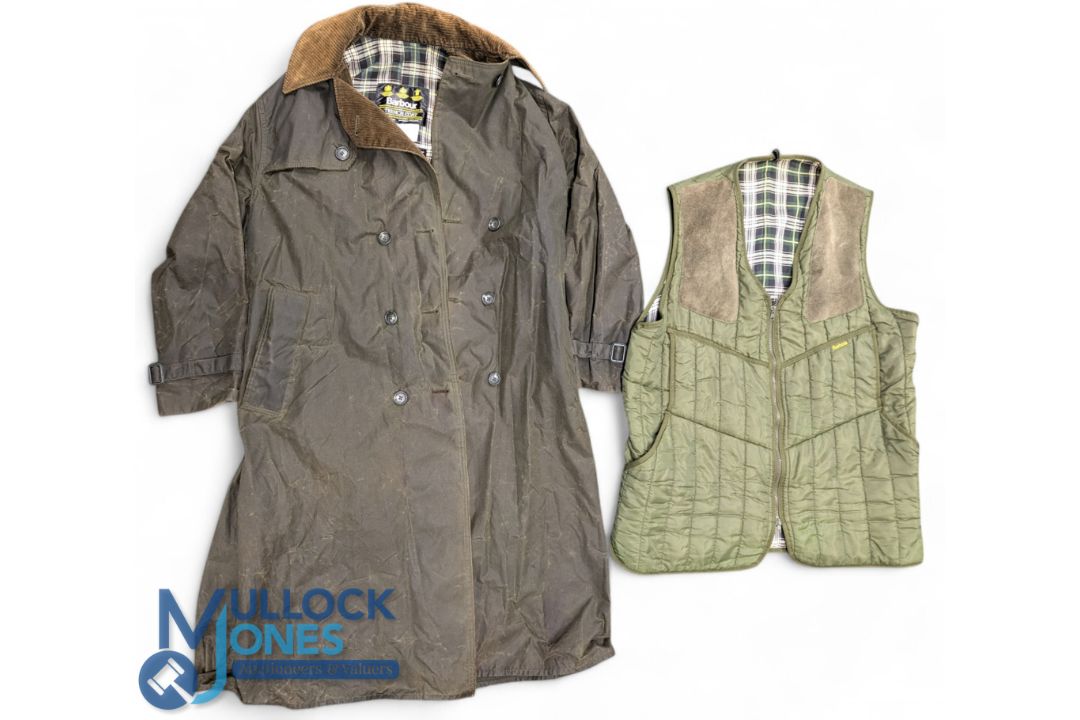 Two Barbour Wax Waistcoats, a green and a blue Westmorland, in used condition, no obvious faults - Image 2 of 2