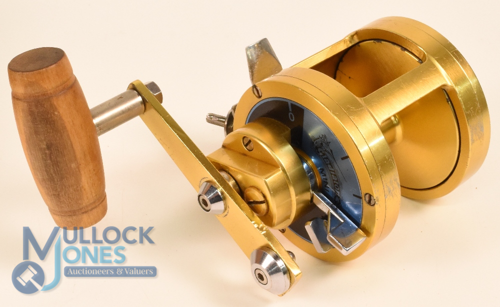 Rare Gladiator Mini Big Game Tournament fishing reel, made in Italy, 3 1/4" diameter, 3" across - Image 2 of 2