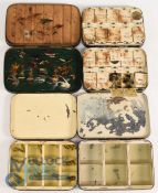 A collection of 4 black japanned fly tins, as follows: Hardy 5