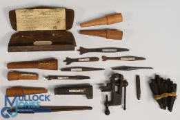 Interesting collection of Club Makers Accessories from C Gibson's Workshop Royal North Devon to incl