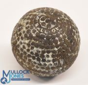 Lee Metford Ball' bramble pattern Gutty Golf Ball with details at both poles, for the gutty
