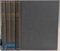 1951-1954 four bound volumes of the American Professional Golfer Magazines, 1951 a part year only