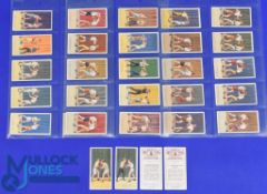 1914 Carreras Cigarette Cards - The Science of Boxing a part set, to include No.4, 7, 11, 12 x2, 14,