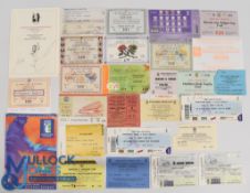 A collection of assorted sporting tickets including Cricket, Football, Horse racing, Olympics,