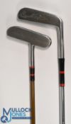 2x Classic Steel Shafted Putters to incl Nicoll Henry Cotton signature heavy offset blade putter