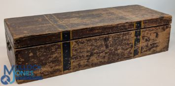 The Cassiobury Games of Badminton and Garden Tennis, Storage Wooden Box c1876, a painted pine box
