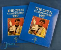2x 1987 Official Muirfield Open Golf Championship Annuals - won by Nick Faldo his first of 3x Open
