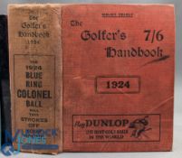 The Golfers Handbook 1924 illustrated with photographs and advertisements, red cloth cover, black