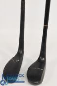 2x R Forgan and Son St Andrew Black composite mallet head putters one stamped 'Black Magic' to the