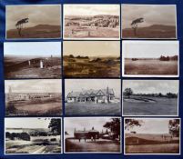 Interesting selection of English Golf Links b&w postcards from the 1st half of the 20th century (12)