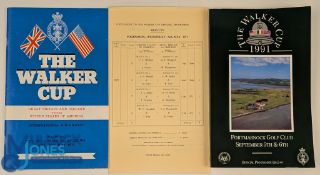 1971 Official Walker Cup golf programme - played at St Andrews, in near fine condition with second