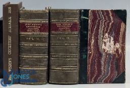 Wisden Cricketers' Almanacks 1898, 1899 and 1900, 1901 and 1902 Rebound issues, 4 original copies