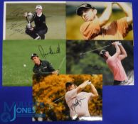 Collection of UK Golf Players signed colour press size photographs (4) to incl Matt Fitzpatrick