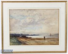 1903 George Stratton Ferrier watercolour, believed to be a rear view of St Andrews Golf Course,