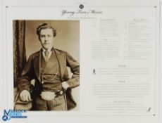 Legends of Sport Young Tom Morris ltd ed Print No.105 of 500 mounted ready to frame VG - size 55cm x