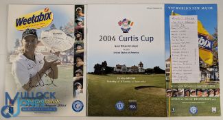 3x Women's multi signed Golf Programmes: Women's British Open Sunningdale 2004 signed by Annika