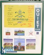 2015 Walker Cup Royal Lytham & St Anne multi signed Pin Flag, with noted signatures of Gavin