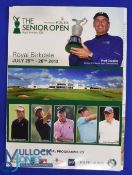 2013 Royal Birkdale Senior Open Golf Championship signed programme et al - signed by 14x Major and