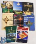 Ryder Cup Programmes and Publications (8) to incl 1965 Royal Birkdale programme and draw sheet, 1973