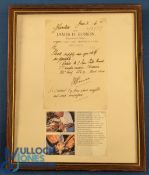 James Harry Busson Golf Club Maker signed Letterhead/Order Form, dated 1936, with a good