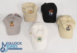 Collection of 5x USPGA Member Open Golf Championship Golf Hats - to incl 2009 Bethpage (Lucas