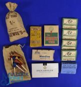 Interesting Collection of various early wooden Golf Tees either boxed, cloth bags or in retail