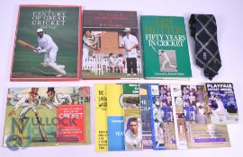 Selection of Cricket Memorabilia to include Greg Thomas Benefit Tie, History of Llanelli Cricket