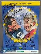 2000 Eurobet Seve Ballesteros Golf Trophy Pro-Am sheet multi signed 13 April 2000 signed by Seve