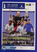 2007 Muirfield Seniors Open Golf Championship signed programme - signed by 15x Major and PGA Tour