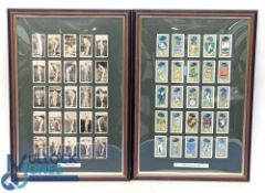 WD & HO Wills English Cricketers: a framed set of 25, plus Kane Cricket Club and badges, also a