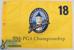 2007 Tiger Woods - 89th US PGA Championship Souvenir No.18 Hole Pin Flag - played at Southern