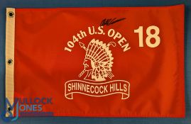 2004 104th US Open Shincock Hills Signed Golf Flag, signed by winner Retief Goosen