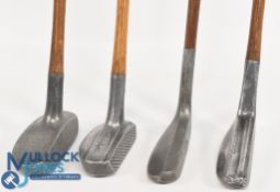 4x Alloy mallet head putters including a Standard Golf Club of Sunderland Schenectady styled