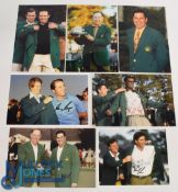 15x Colour Golf Signed Photographs of Past Master Winners to include good signatures of Garry