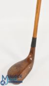 R Forgan & Son St Andrews 'Maxmo' Patent wooden mallet head with alloy heel and toe sole plates