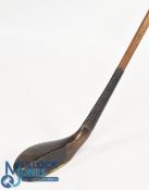 Ben Sayers of North Berwick late long nose brassie with full wrap over brass sole plate with central