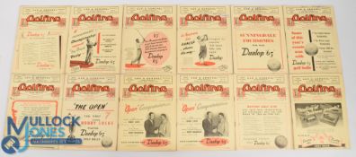 1949 Golfer Golf Monthly Magazines, a complete year, full of golf articles and adverts - all have