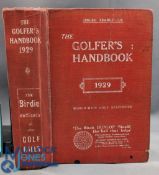 The Golfers Handbook 1929 - illustrated with photographs and advertisements, red cloth cover spine -